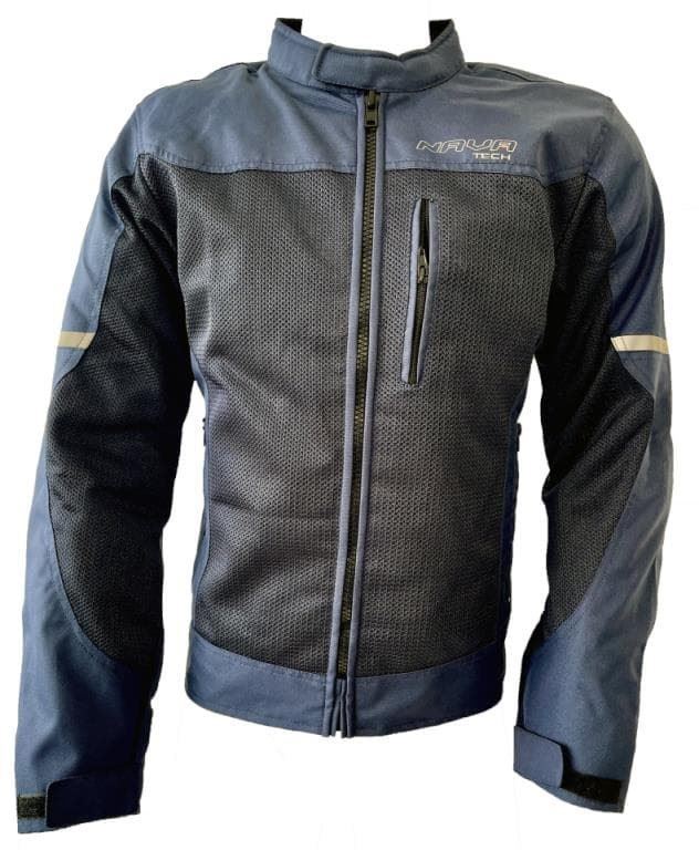 CHAQUETA MOTO NAVA PERFORADA - Imagen 1
