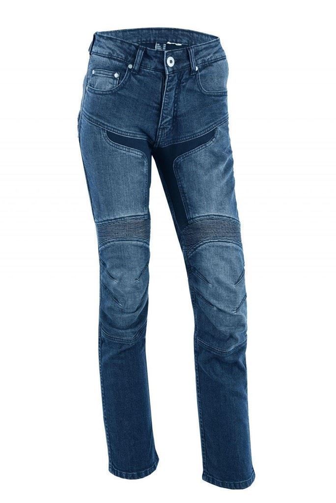 PANTALON  MOTO VAQUERO LADY AZUL  CON KEVLAR - Imagen 1